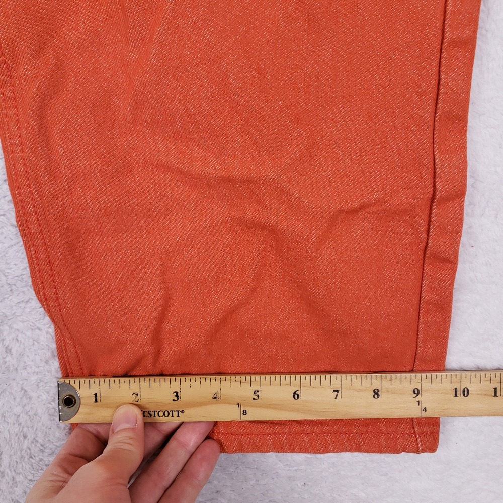 Members Property Mens‎ Orange Straight Leg Denim Jeans W44 L32 Cotton Blend - Picture 6 of 10